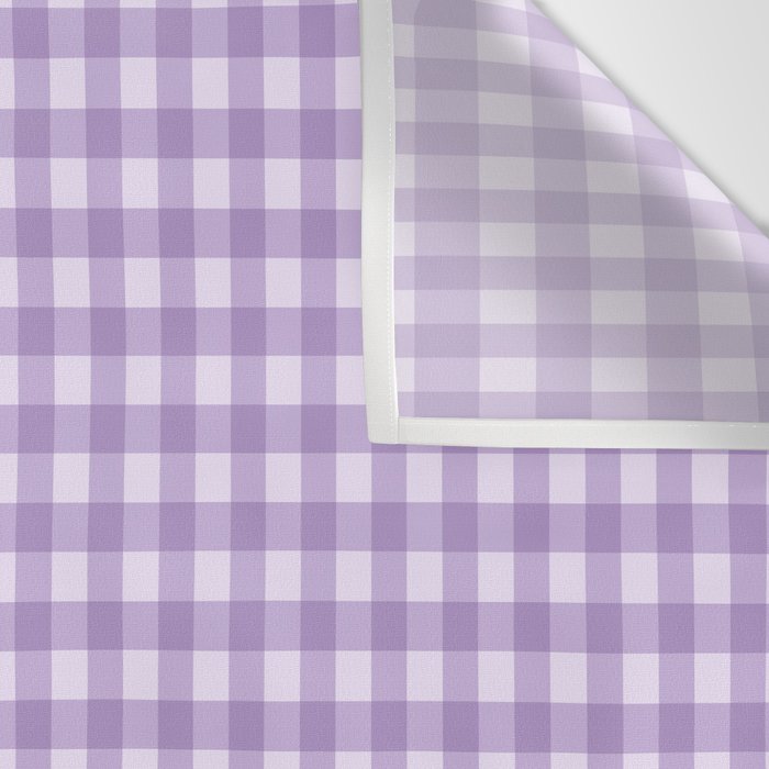 Gingham Plaid Pattern - Lilac Purple Wall Tapestry Gallery Image 3