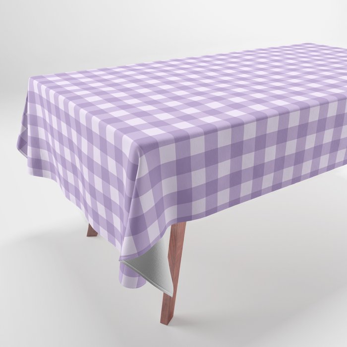 Gingham Plaid Pattern - Lilac Purple Tablecloth Gallery Image 1