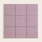 Gingham Plaid Pattern - Lilac Purple Wood Wall Art Gallery Image 1