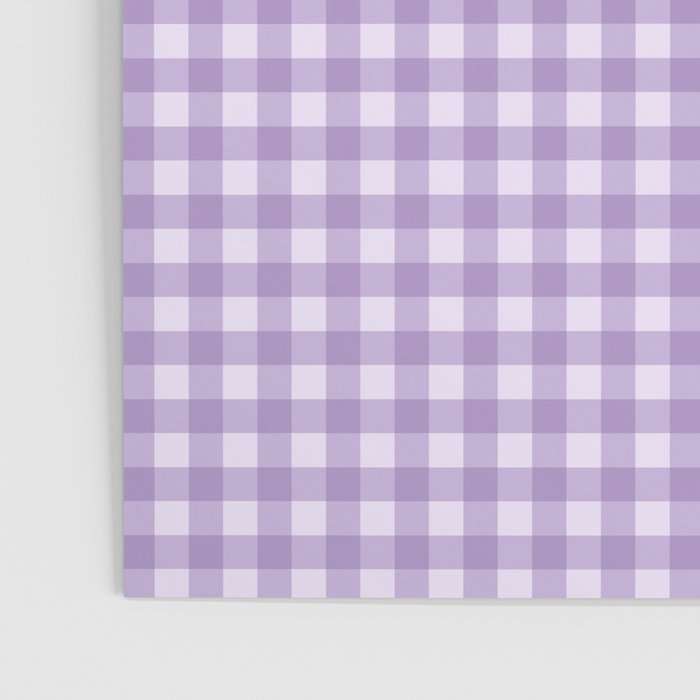 Gingham Plaid Pattern - Lilac Purple Poster Gallery Image 3