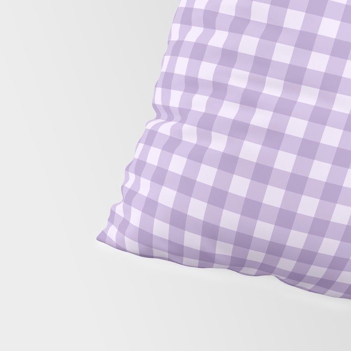 Gingham Plaid Pattern - Lilac Purple Pillow Sham Gallery Image 4