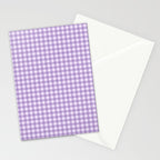 Gingham Plaid Pattern - Lilac Purple Stationery Card Gallery Image 2