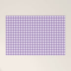 Gingham Plaid Pattern - Lilac Purple Welcome Mat Gallery Image 1