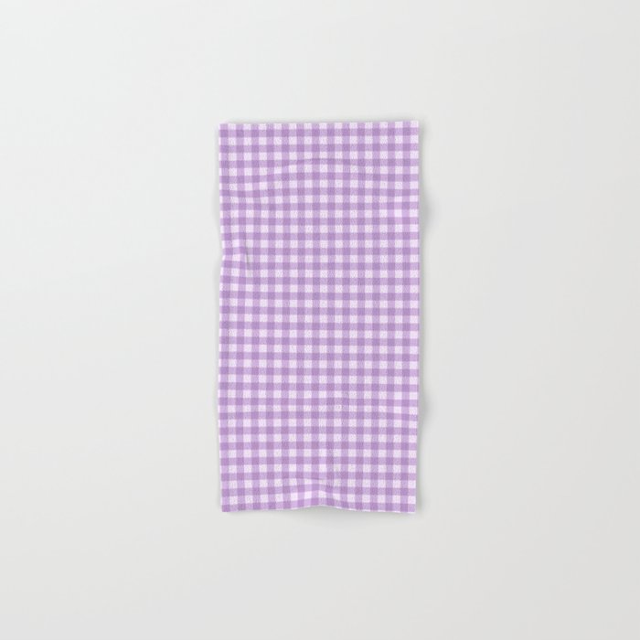 Gingham Plaid Pattern - Lilac Purple Bath Towel Gallery Image 1