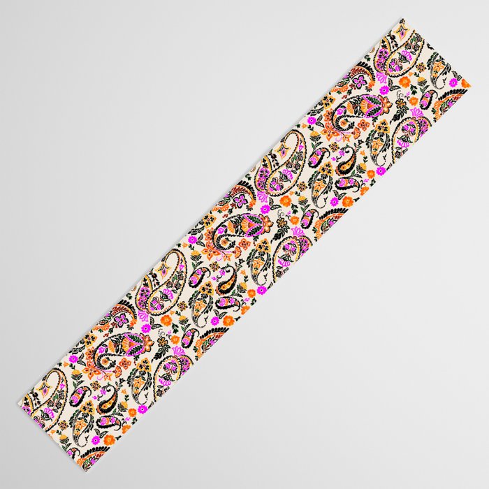 Vibrant paisley print Table Runner Gallery Image 3