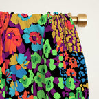 Vintage Floral Neon Window Curtain Gallery Image 2