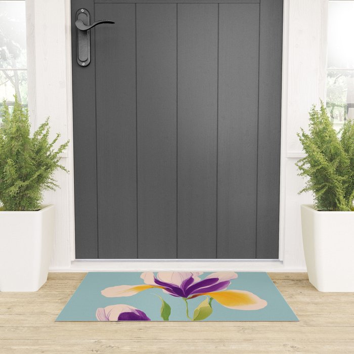 Sun-Kissed Iris Welcome Mat Gallery Image 3