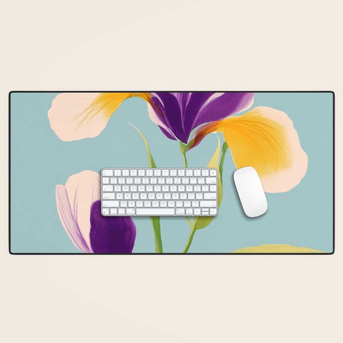 Sun-Kissed Iris Desk Mat Gallery Image 1