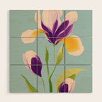 Sun-Kissed Iris Wood Wall Art Gallery Image 1