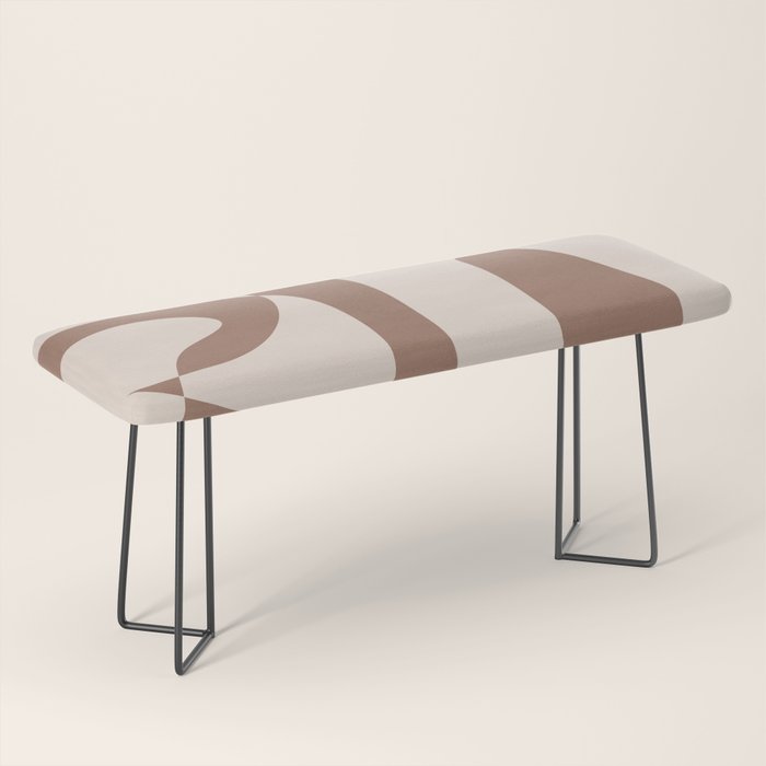 Mocha Modern Abstract 2 Bench Gallery Image 1