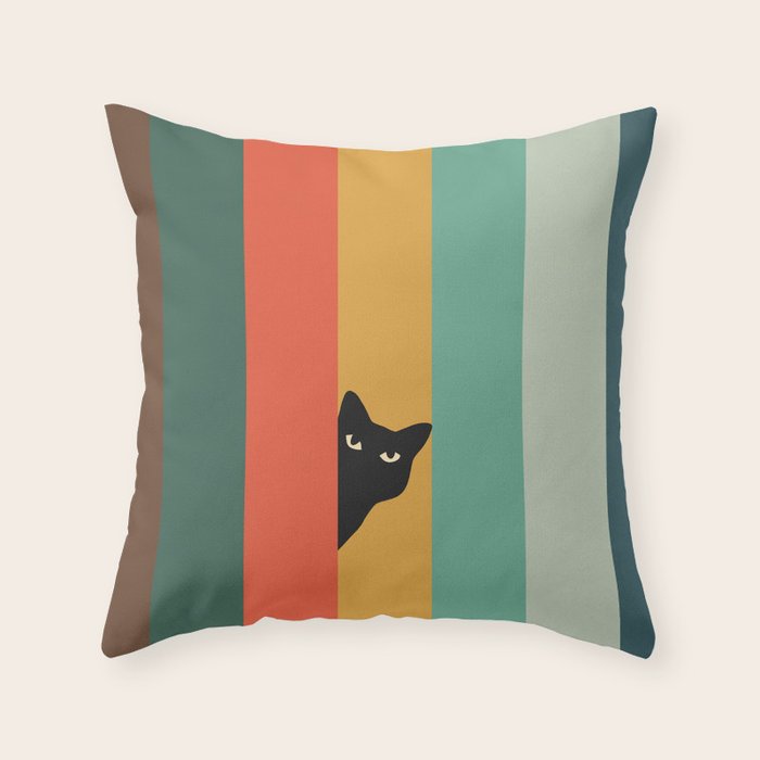 Cat Landscape 165A Throw Pillow Gallery Image 1