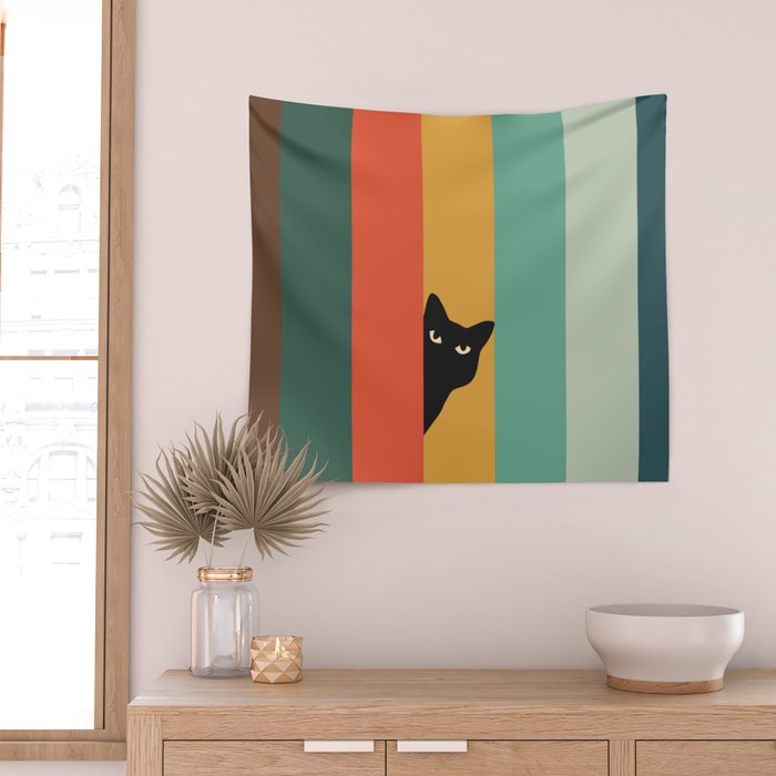 Cat Landscape 165A Wall Tapestry Gallery Image 2