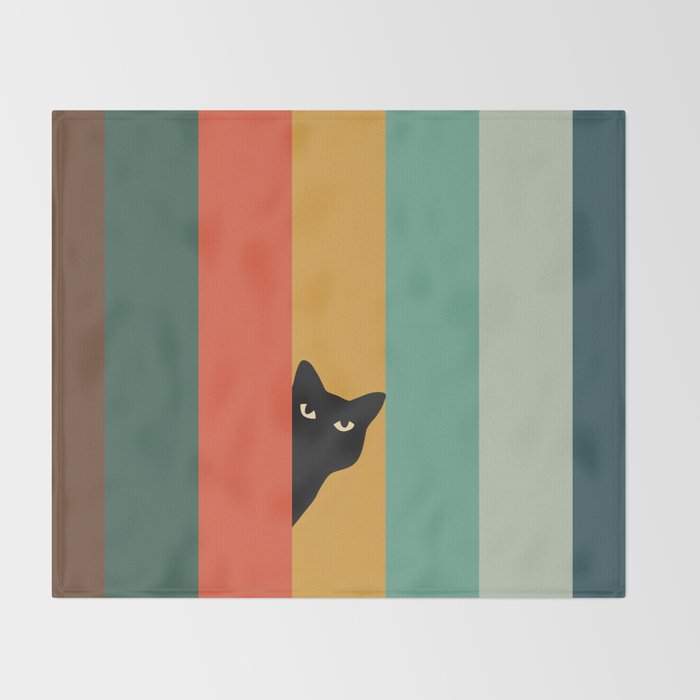Cat Landscape 165A Throw Blanket Gallery Image 2