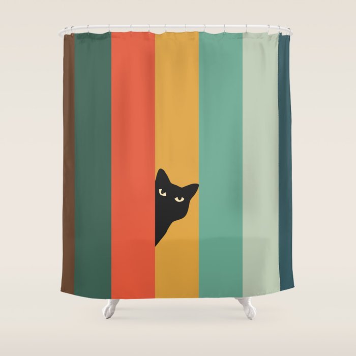 Cat Landscape 165A Shower Curtain Gallery Image 1