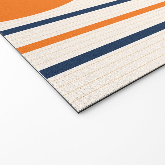 Abstract Shapes 78 in Orange and Navy Blue Welcome Mat Gallery Image 2