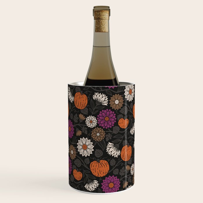 Pumpkin Fall Floral Wine Chiller Gallery Image 3