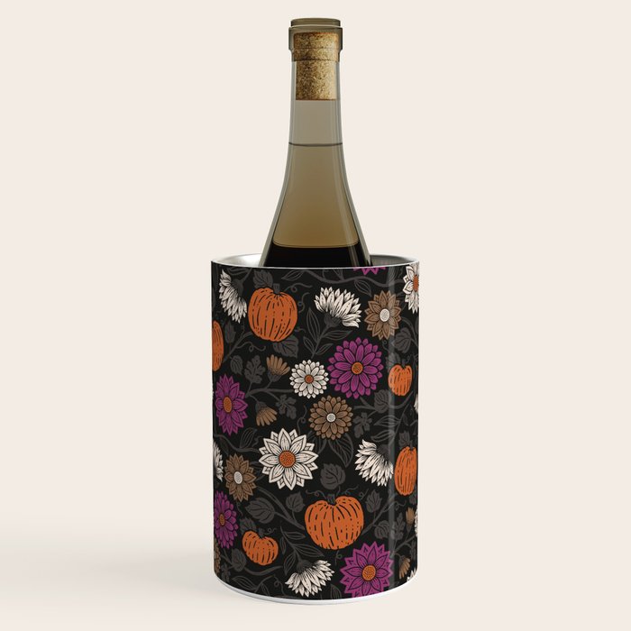 Pumpkin Fall Floral Wine Chiller Gallery Image 2