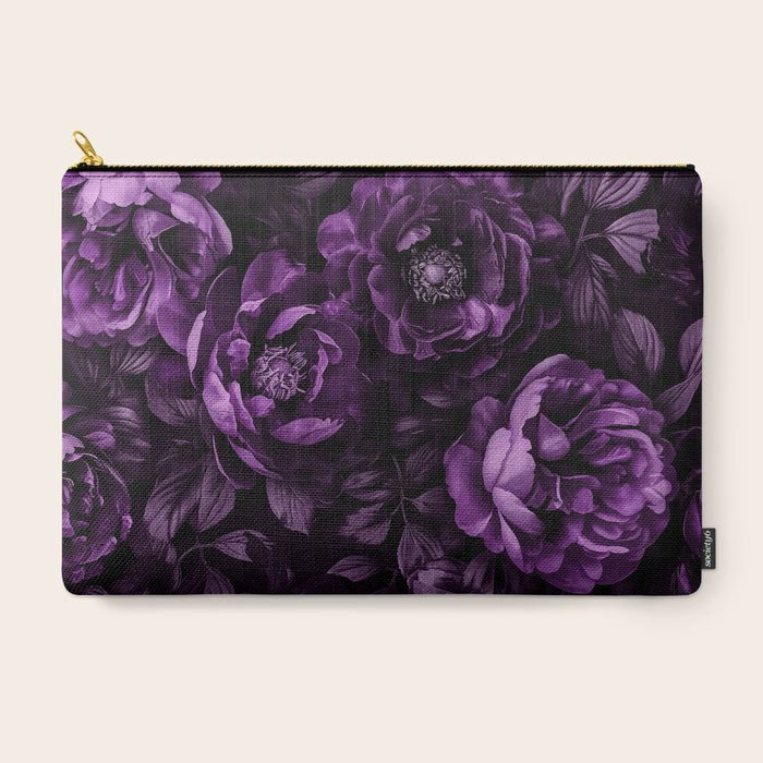 Midnight Garden Baroque Blooms Plum Blue Carry All Pouch Gallery Image 3