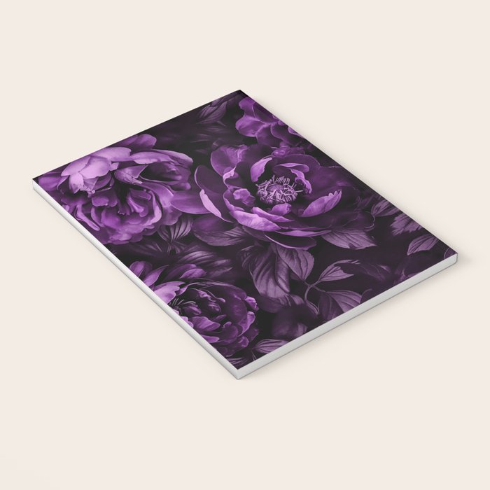 Midnight Garden Baroque Blooms Plum Blue Notebook Gallery Image 3