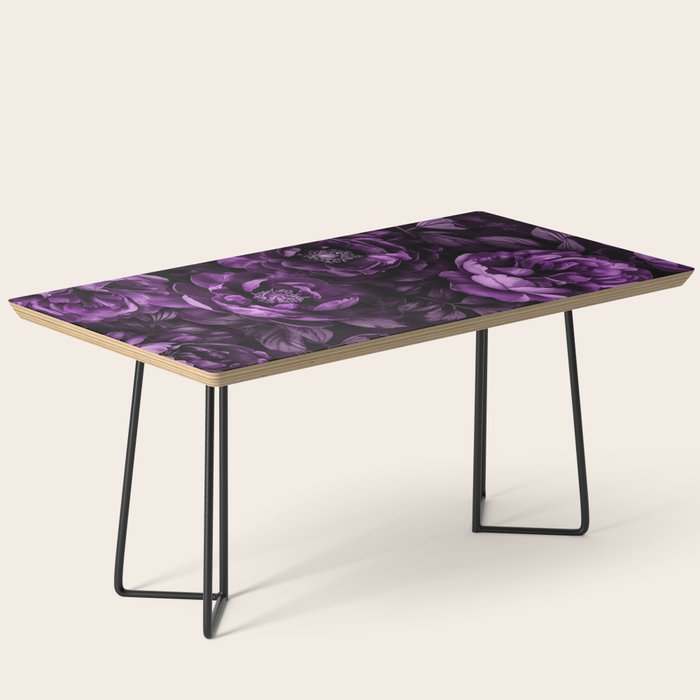 Midnight Garden Baroque Blooms Plum Blue Coffee Table Gallery Image 1