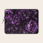 Midnight Garden Baroque Blooms Plum Blue Laptop Sleeve Gallery Image 1