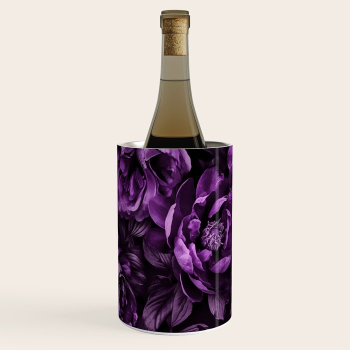 Midnight Garden Baroque Blooms Plum Blue Wine Chiller Gallery Image 2