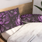 Midnight Garden Baroque Blooms Plum Blue Pillow Sham Gallery Image 2