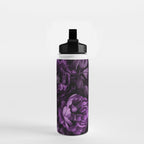 Midnight Garden Baroque Blooms Plum Blue Water Bottle Gallery Image 2