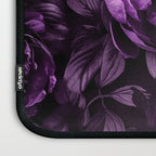 Midnight Garden Baroque Blooms Plum Blue Laptop Sleeve Gallery Image 3