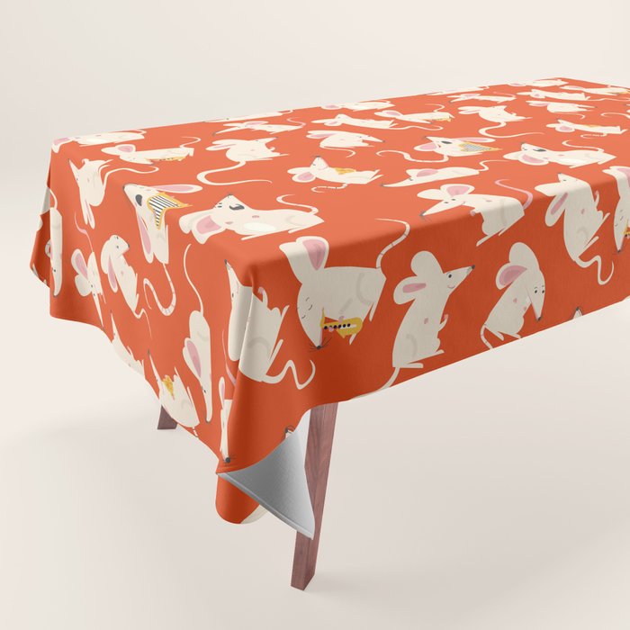Happy mice pattern Tablecloth Gallery Image 1