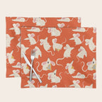 Happy mice pattern Placemat Gallery Image 1