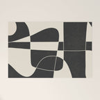 Minimal Abstract Noir Welcome Mat Gallery Image 1