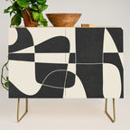 Minimal Abstract Noir Credenza Gallery Image 1
