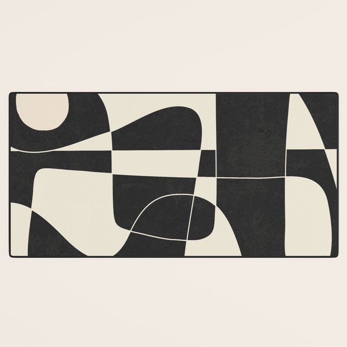 Minimal Abstract Noir Desk Mat Gallery Image 3