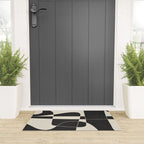Minimal Abstract Noir Welcome Mat Gallery Image 3