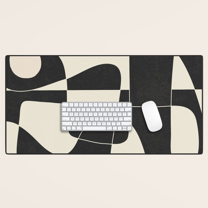 Minimal Abstract Noir Desk Mat Gallery Image 1