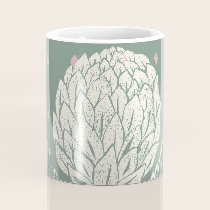 Artichoke sage green Coffee Mug Gallery Image 4