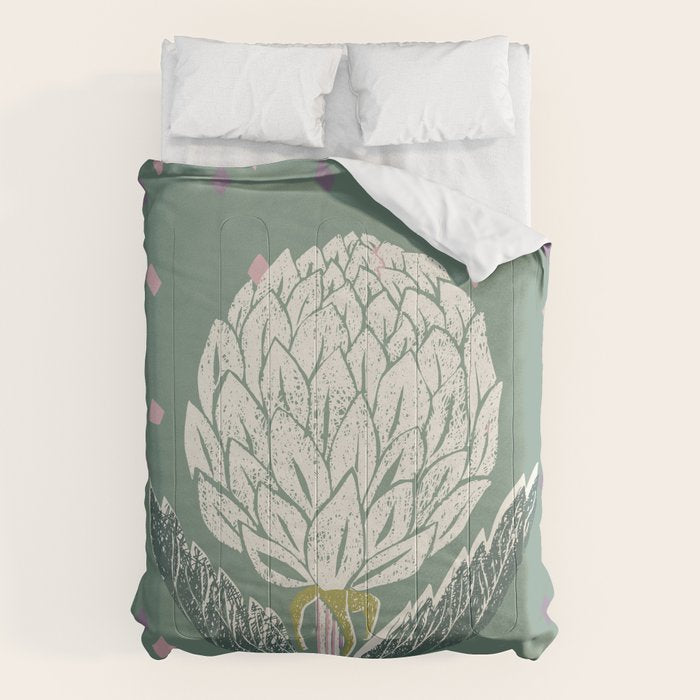 Artichoke sage green Comforter Gallery Image 6