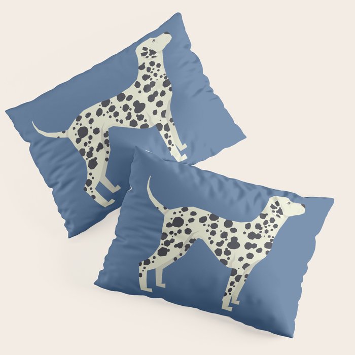 Dalmatian On Blue Pillow Sham Gallery Image 3