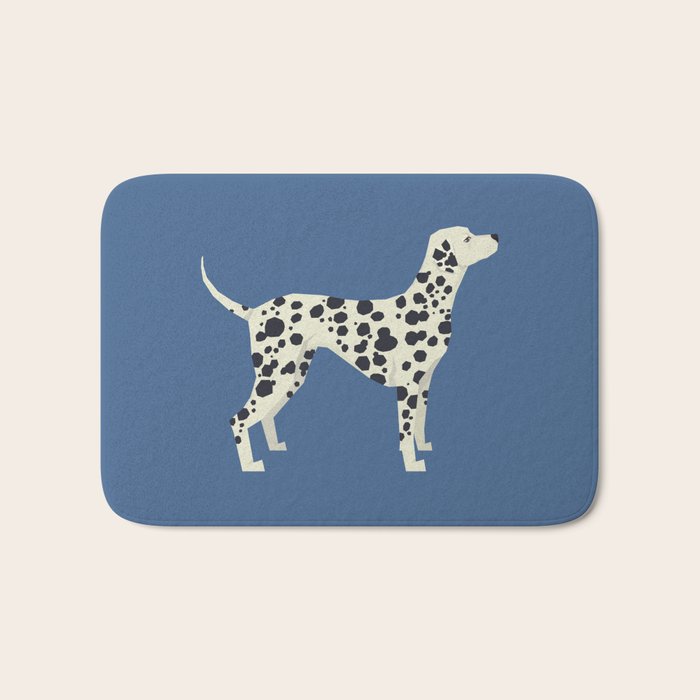 Dalmatian On Blue Bath Mat Gallery Image 1