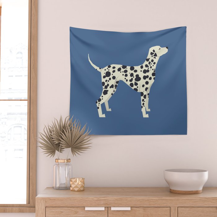 Dalmatian On Blue Wall Tapestry Gallery Image 2