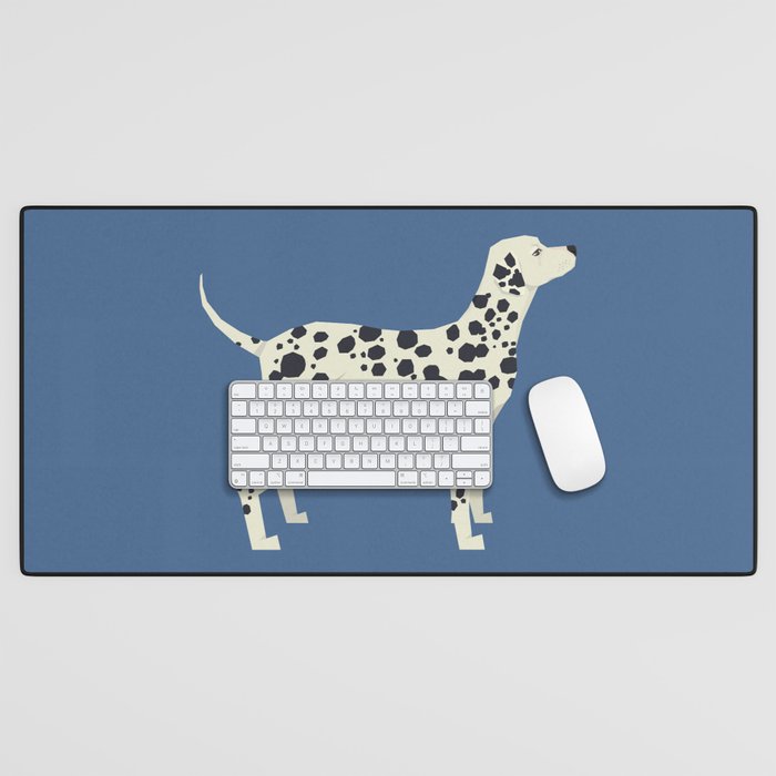 Dalmatian On Blue Desk Mat Gallery Image 1