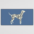 Dalmatian On Blue Desk Mat Gallery Image 3