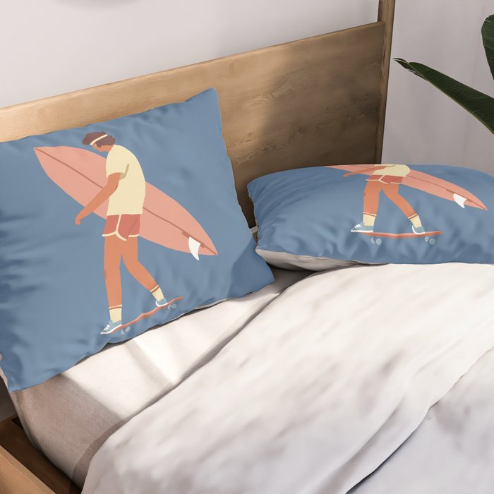 Surf poster Pillow Sham Gallery Image 2