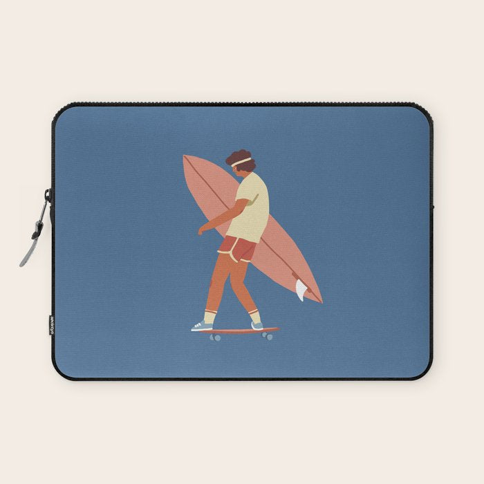 Surf poster Laptop Sleeve Gallery Image 1