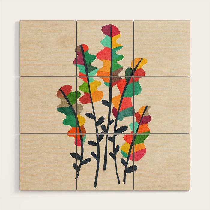 Flower from the meadow Wood Wall Art Gallery Image 1