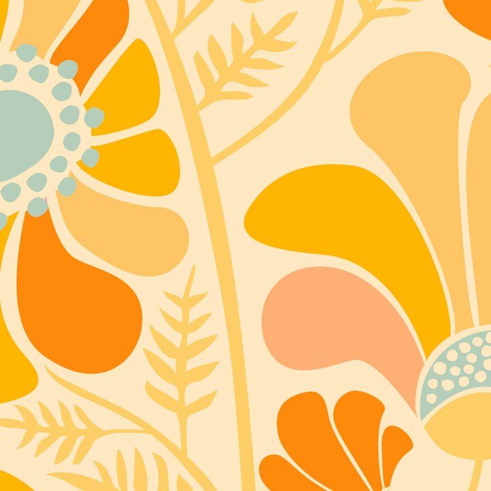 Sunny Flowers Floral Illustration Coffee Mug Gallery Image 2
