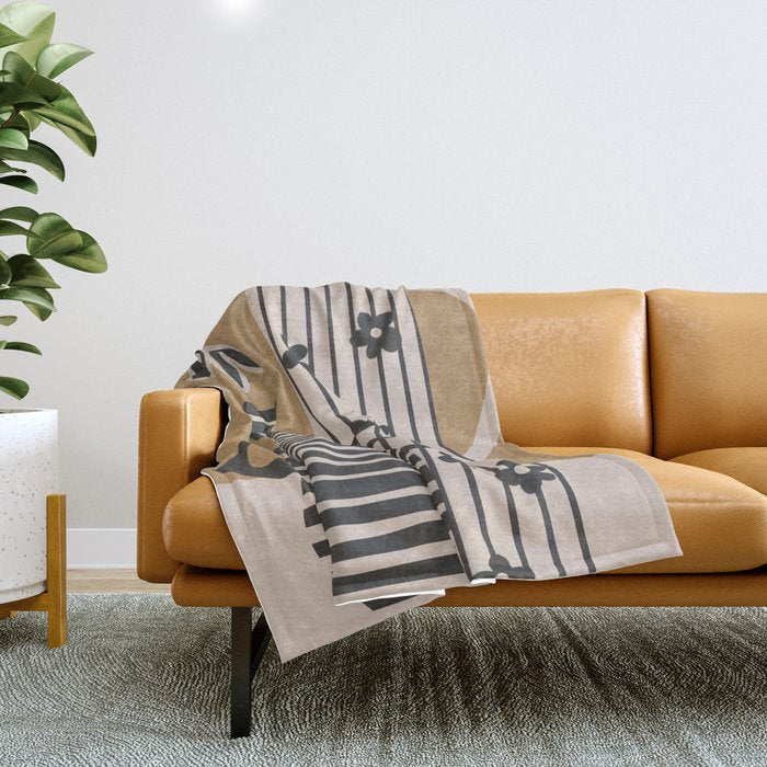 Patterned Stillness 8 Throw Blanket Gallery Image 1