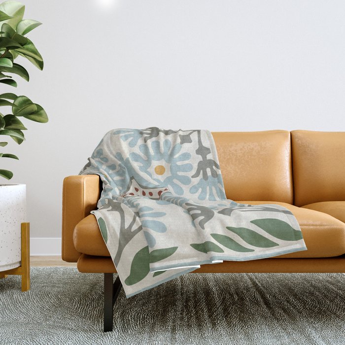 Moroccan Tile Throw Blanket Gallery Image 1