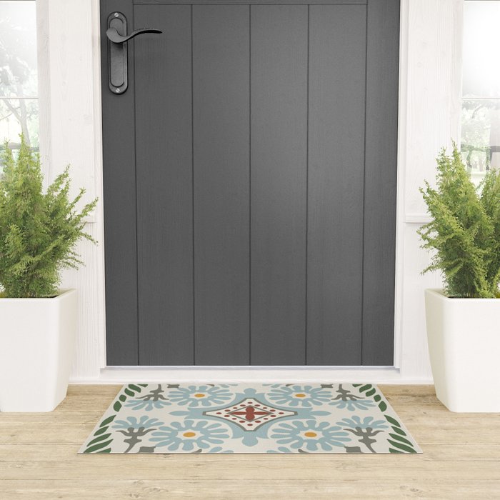 Moroccan Tile Welcome Mat Gallery Image 3